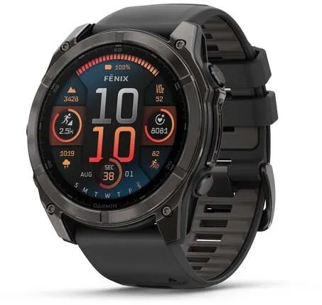 Smartwatch Garmin Fenix 8 3.56 cm (1.4") AMOLED 51 mm Digital 454 x 454 pixels Touchscreen Titanium Wi-Fi GPS (satellite)