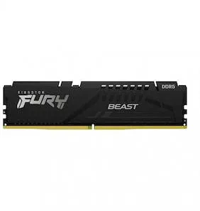 Memorie RAM Kingston FURY Beast, INTEL XMP, AMD EXPO DDR5 - 16GB - 6400 - CL - 32, Single RAM black, KF564C32BBE-16