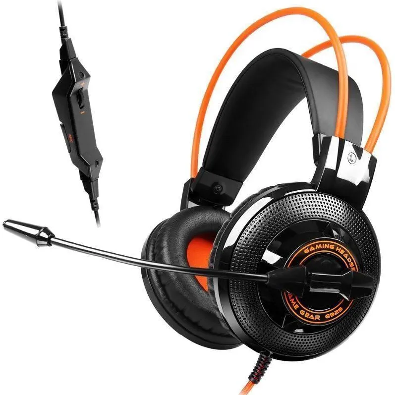 Casti Over-Head Somic G925 Black/Orange