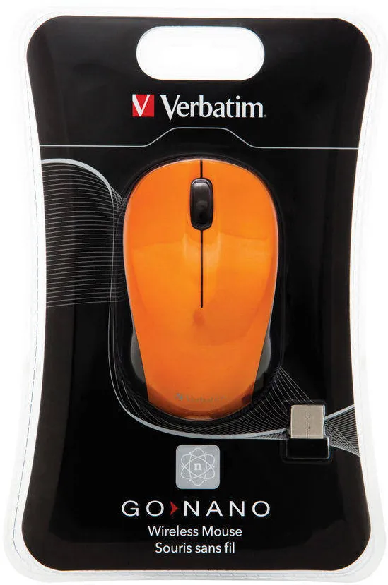 Mouse VERBATIM Wireless Laser GO Nano Orange