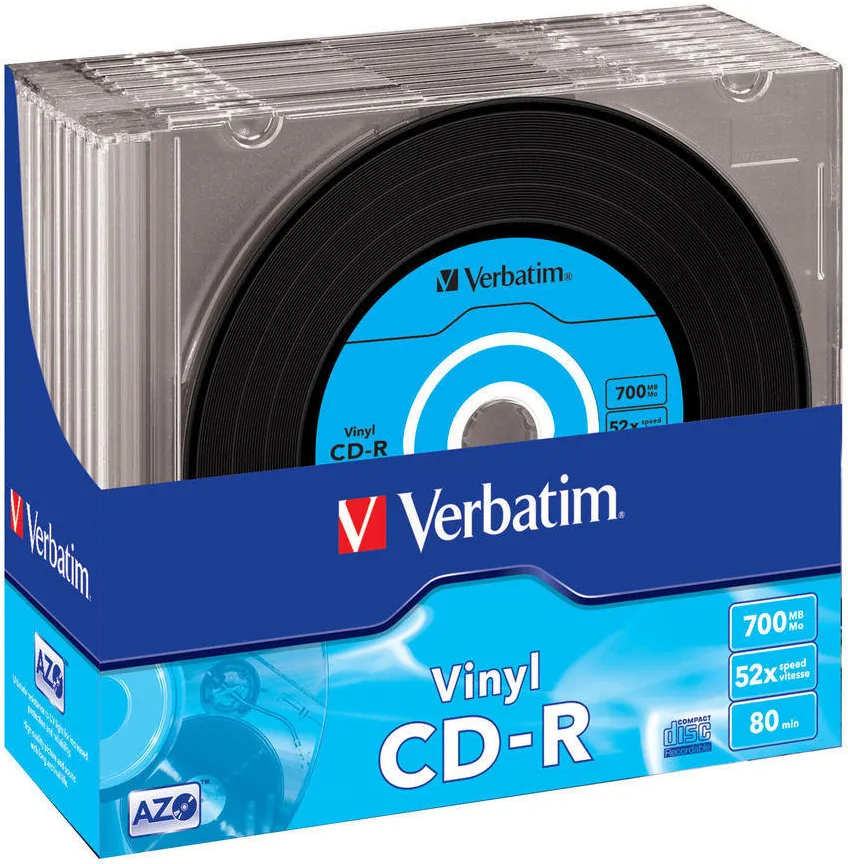 VERBATIM Cdr 48X vinyl data 10PK slim
