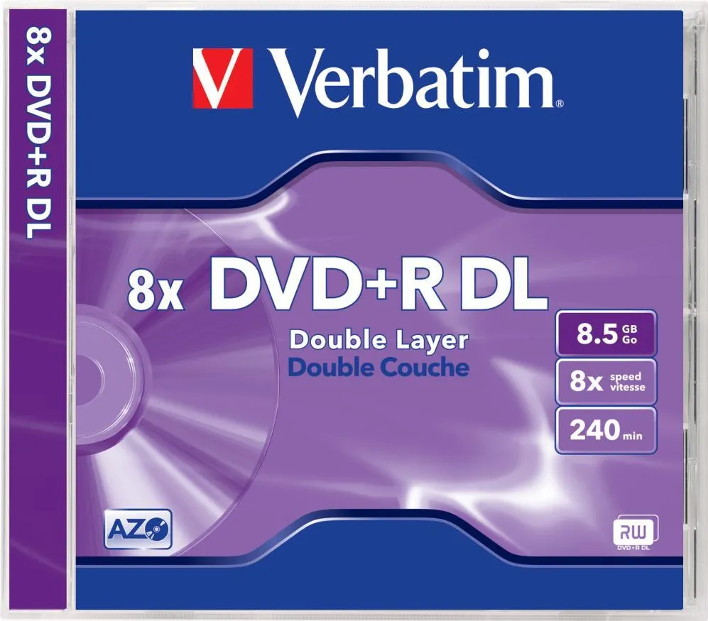 VERBATIM DVD+R double layer 8,5GB