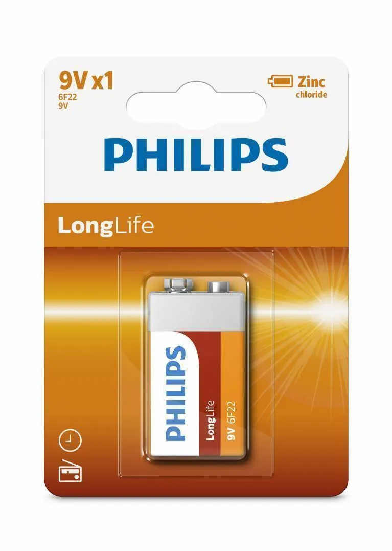 Philips Baterie PH LONGLIFE 9V 1-BLISTER