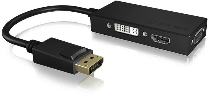 Adaptor RaidSonic IcyBox Adapter DisplayPort -> HDMI/DVI-D/VGA 3-in-1
