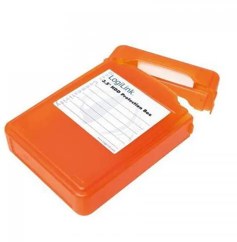 Rack Logilink - Cutie protectie pentru HDD 3.5'' portocaliu