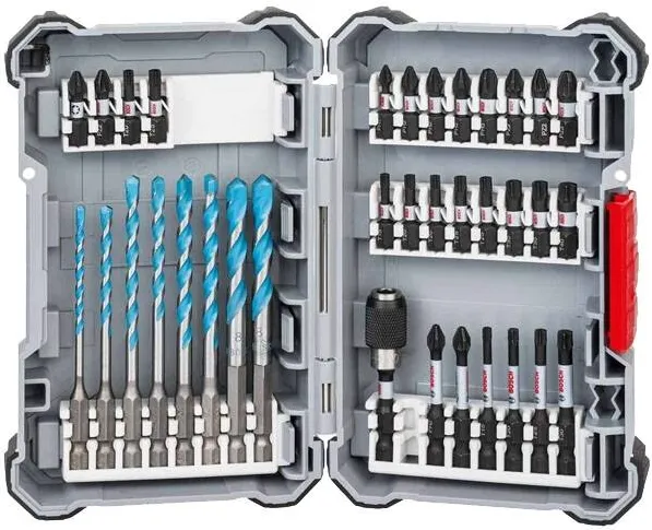 BOSCH 2608577147 - Set accesorii insurubare si burghie multiconstruct, 35 bucati