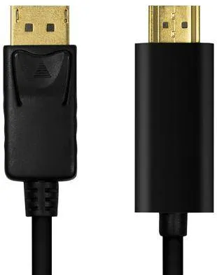 Logilink LOGILINK - DisplayPort cable, DP 1.2 to HDMI 1.4, black, 1m