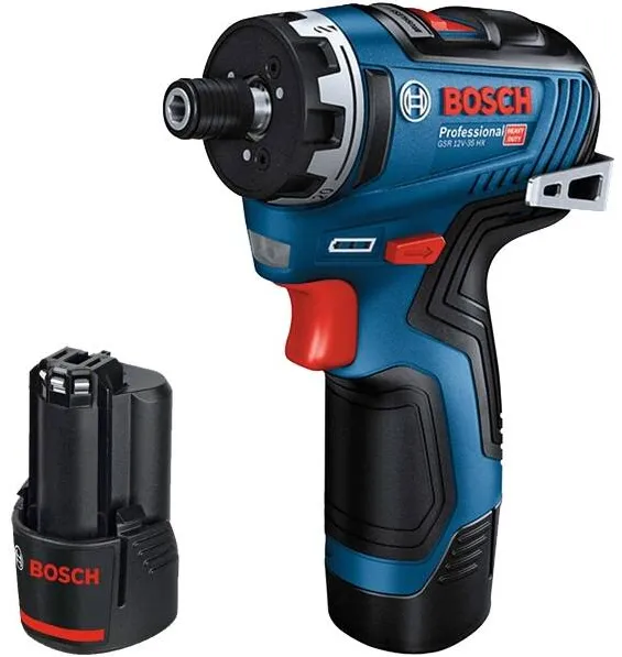 BOSCH Masina de insurubat cu 2 acumulatori, Li-Ion, 12 V, 3 Ah, 35 Nm, motor fara perii, turatie reglabila