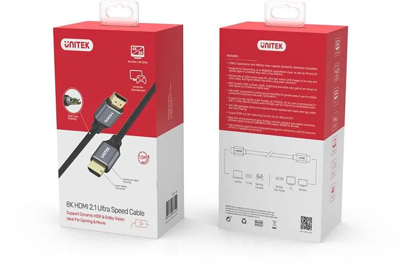 Cablu HDMI 2.1 Unitek C139W 8K Ultra Speed