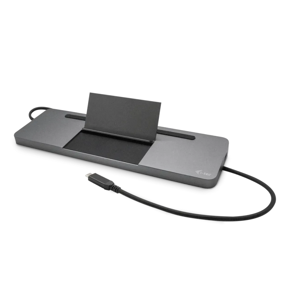 Docking Station I-TEC USB-C Metal Ergonomic 4K 3x Display  + Power Delivery -  - VGA, HDMI, DP