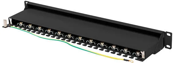 Accesoriu Retea LANBERG PATCH PANEL 19" 24 PORT 1U CAT.7 FTP BLACK