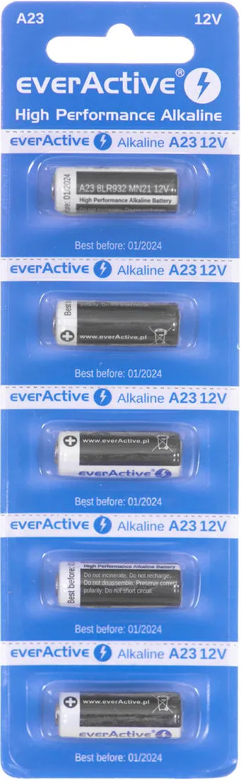 everActive Baterie Alkaline batteries A23 12V - blister 5 pcs