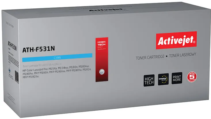 Toner imprimanta ACTIVEJET COMPATIBIL ATH-F531N for HP printer; HP 205A CF531A replacement; Supreme; 900 pages; cyan