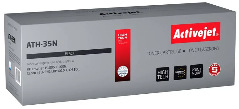 Toner imprimanta ACTIVEJET COMPATIBIL ATH-35N for HP printer; HP 35A CB435A, Canon CRG-712 replacement; Supreme; 1800 pages; black