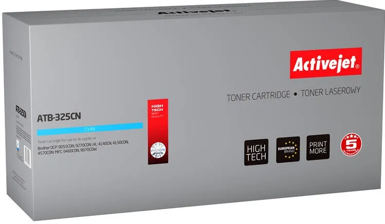 Toner imprimanta ACTIVEJET Compatibil ATB-325CN for Brother printer; Brother TN-325C replacement; Supreme; 3500 pages; cyan