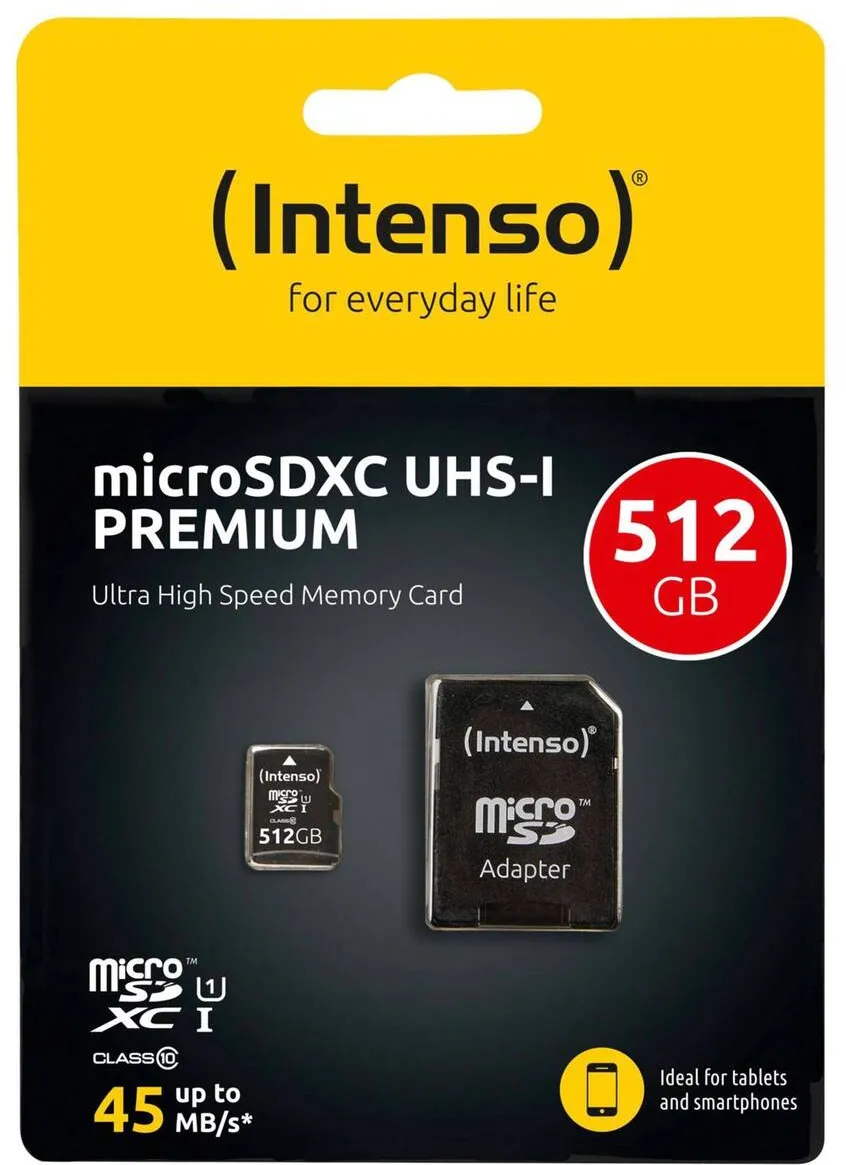 Card de Memorie Intenso microSDXC 512GB Class 10 UHS-I Premium