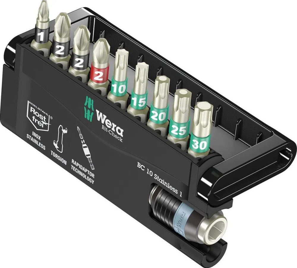 WERA 05071110001 - Bit-Check 10 Stainless 1 Bit-Check