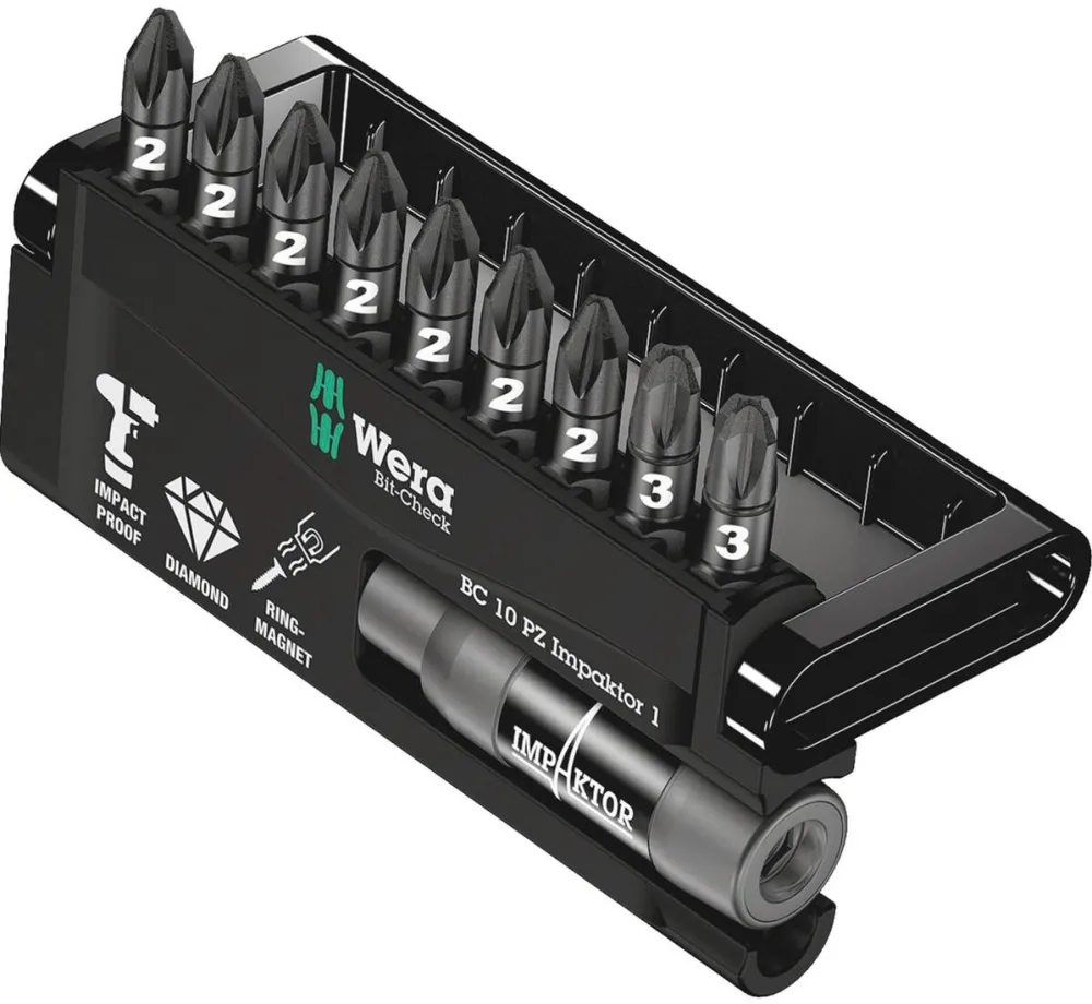 WERA 05057684001 - Bit-Check 10 PZ Impaktor 1