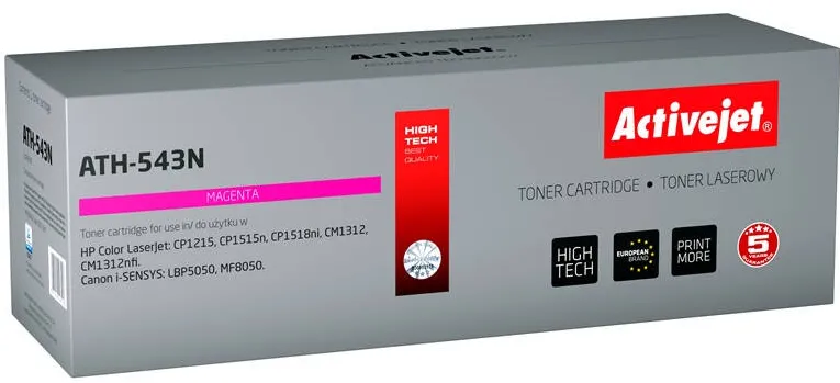 Toner imprimanta ACTIVEJET Activejet ATH-543N pentru imprimanta HP; HP 125A CB543A, Compatibil Canon CRG-716M; Suprem; 1600 pagini; magenta
