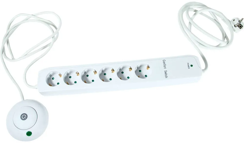 REV Priza / Prelungitor Multiple Socket Outlet 6-fold 1,5m with Foot Switch