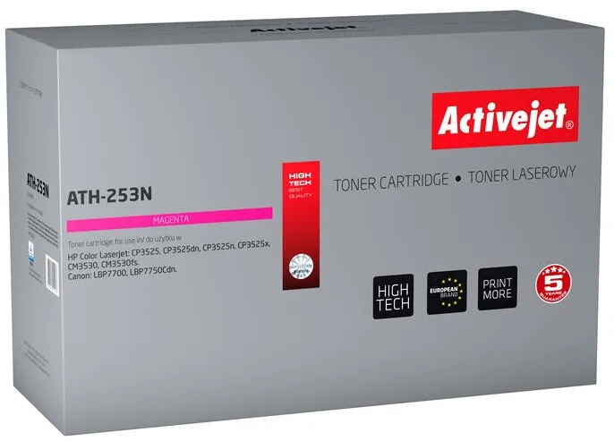 Toner imprimanta ACTIVEJET Compatibil  ATH-253N pentru imprimanta HP; HP 504A CE253A, inlocuire Canon CRG-723M; Suprem; 7000 pagini; magenta