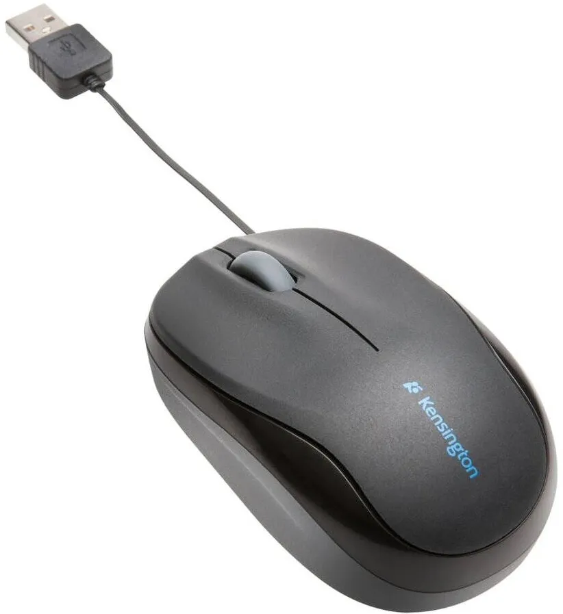 Mouse Kensington mobil retractabil Pro Fit Black