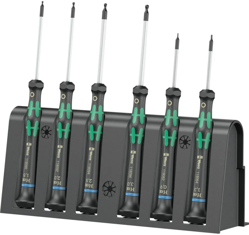 WERA 2052/6 for electronic applic. Set Surubelnite + Rack