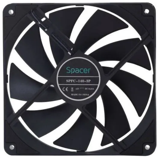 Spacer Ventilator SPFC-140-3P Black 140mm