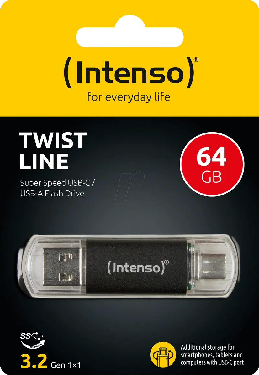 Memorie USB Intenso Twist Line 64 GB USB-A / USB-C