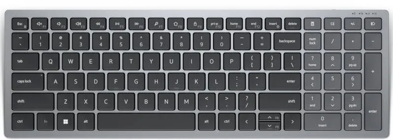 Tastatura wireless Dell KB740 Bluetooth compacta gri titan US International