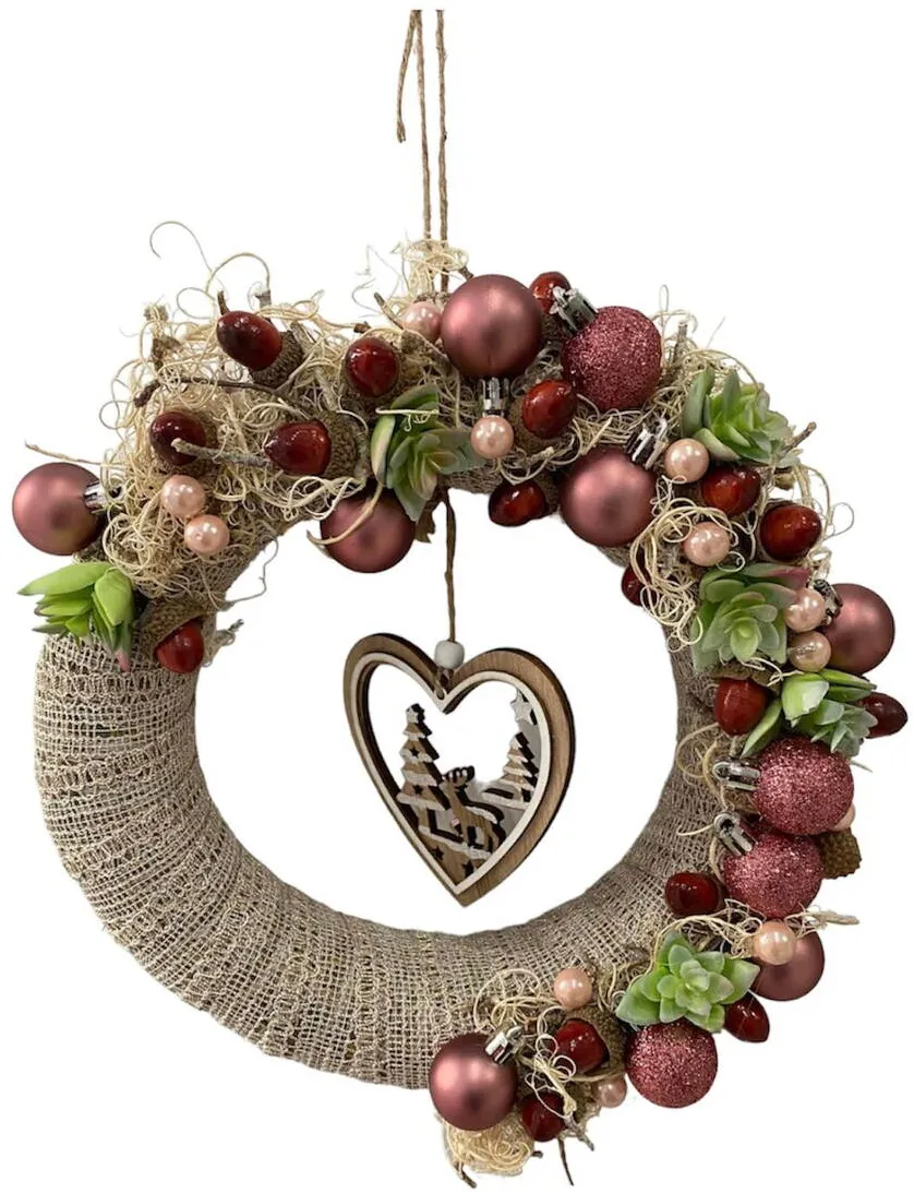 CuManaMea Coronita decorativa Christmas Love, 30 cm