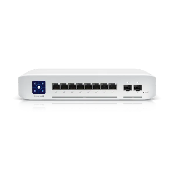 Switch UBIQUITI USW-ENTERPRISE-8-POE UNIFI SWITCH 8x 2.5GB/S RJ45 POE+ 2x 10GB/S SFP+ TOUCHSCREEN TOTAL 120W