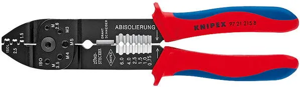 KNIPEX Crimping Pliers burnished 215 mm 97 21 215 B
