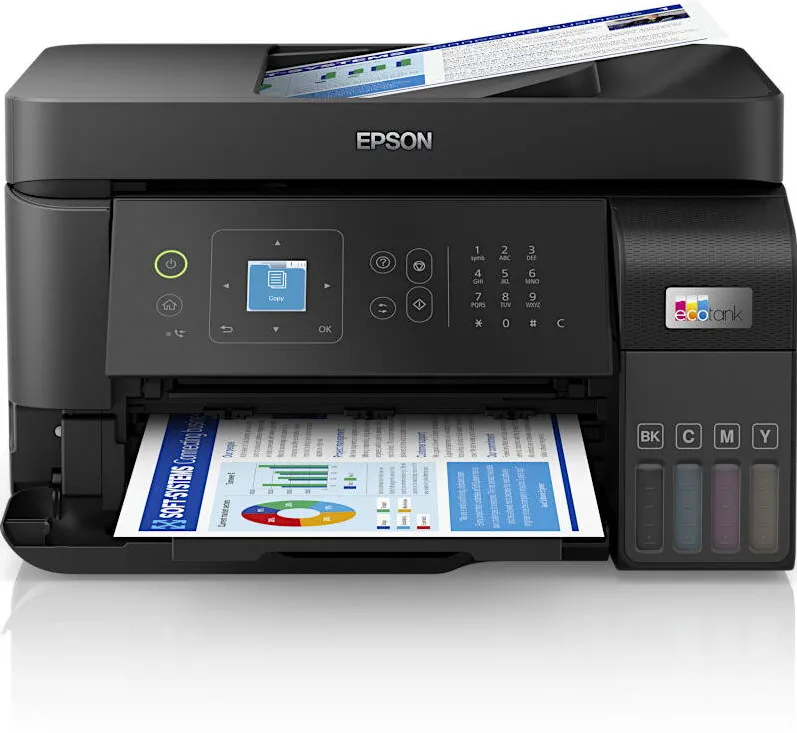 Imprimanta multifunctionala Epson EcoTank L5590, InkJet CISS, Color, Format A4, Retea, Wi-Fi, Fax