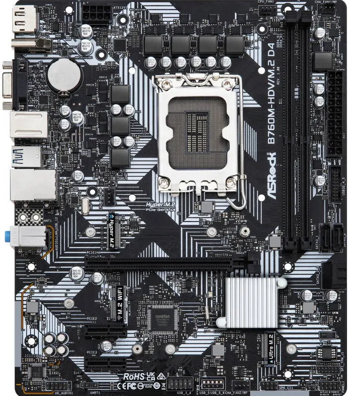 Placa de Baza ASRock B760M-HDV/M.2 D4