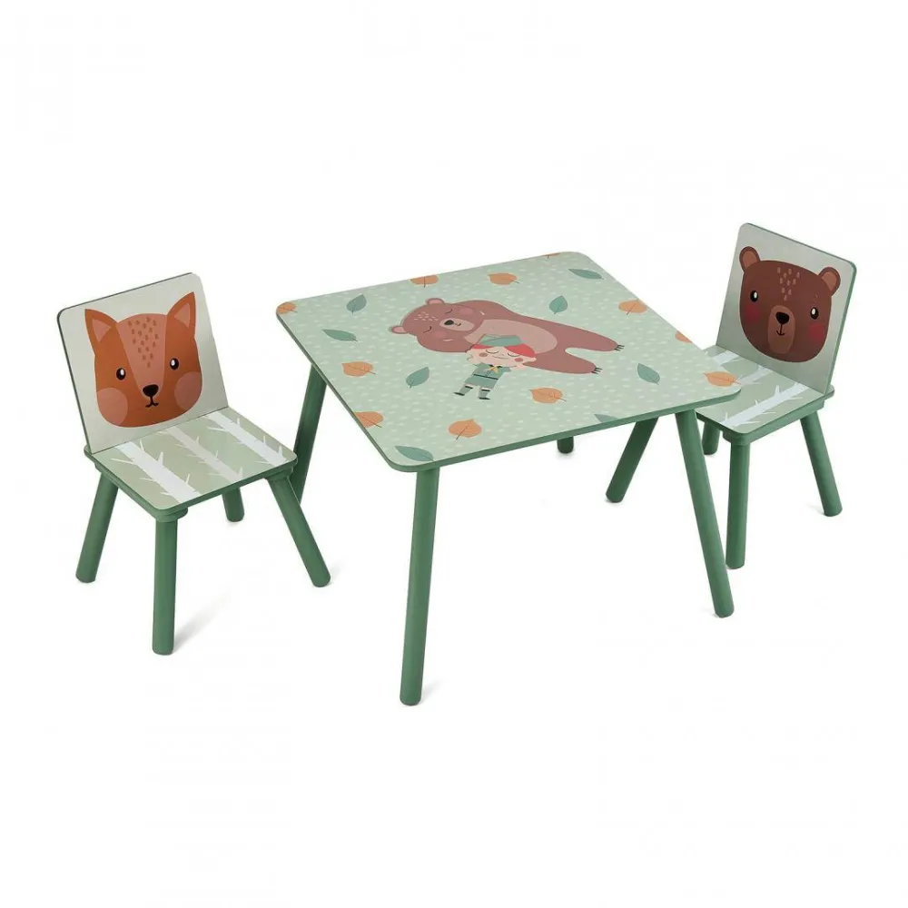 U-GROW Set 2 scaune +birou Green Forest UGMBS07-GNF