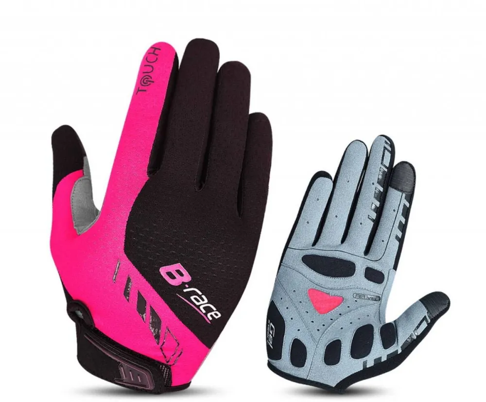 Pegas MANUSI PRO B-RACE CU GEL NEGRU/FUXIA, L