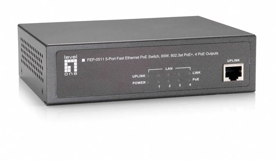 Level One 5x FE FEP-0511 65W  4xPoE