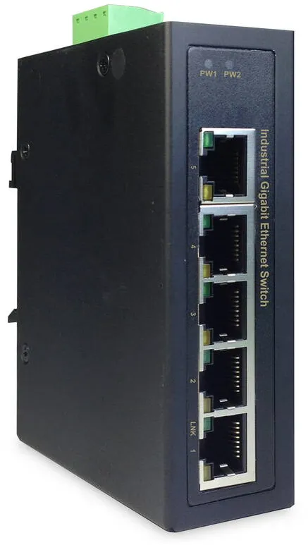 Switch Assmann Ind. 5-Port  Gigabit Unmanaged Negru