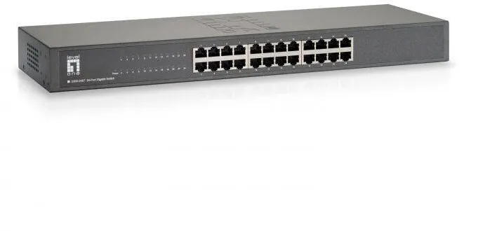 Switch Level One 24x GE GSW-2457  19"  Metall