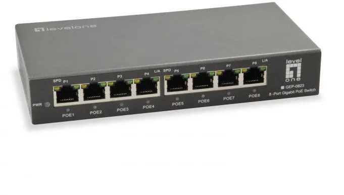 Level One 8x GE GEP-0823 120W  8xPoE+