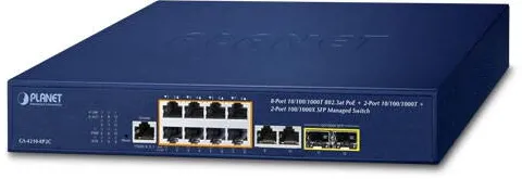 Switch Planet 8-Port GE GS-4210-8P2C 802.3at POE+