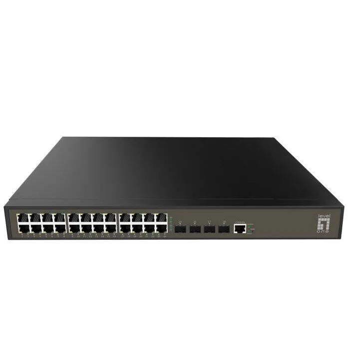 Switch Level One 24x GE GEL-2871 4xGSFP 19"