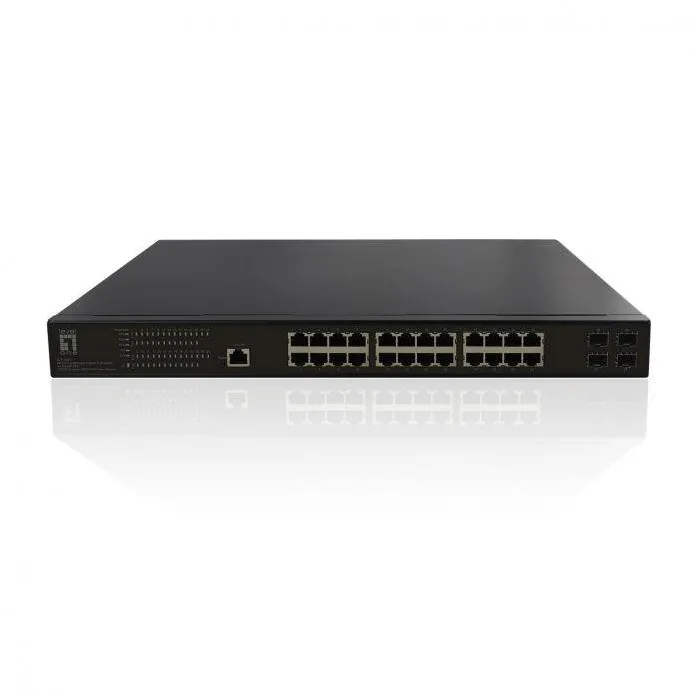 Level One 24x GE GEP-2861 4xGSFP 19" 390W 24xPoE+