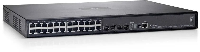 Switch Level One 24x GE GTL-2691 2xGE 4xGSFP+19"