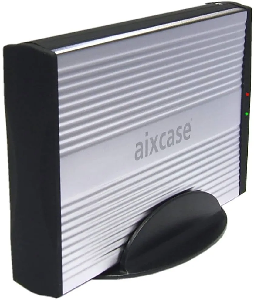 Rack / Enclosure Aixcase Silber USB2.0 3.5" 8.9cm SATA OTB ALU