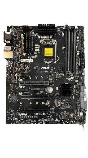 Placa de baza server Asus WS C246DC Socket 1151 Xeon E-2100, C246, 4DIMM, 4PCIe, 8SATA, 1M22(22210), 1 x Intel I219-LM GbE, ATX- bulk (fara ambalaj)