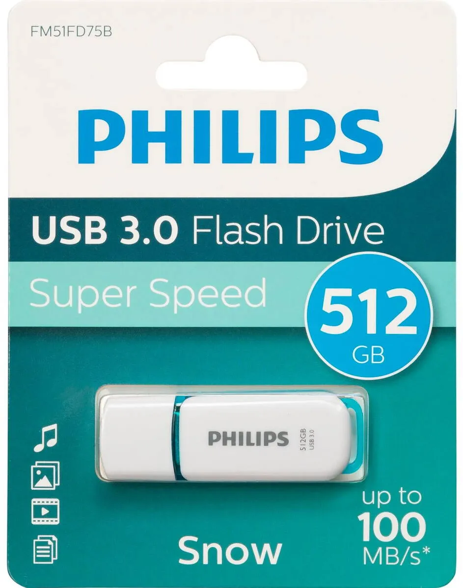Memorie USB Philips USB 3.0 512GB Snow Edition Spring Green