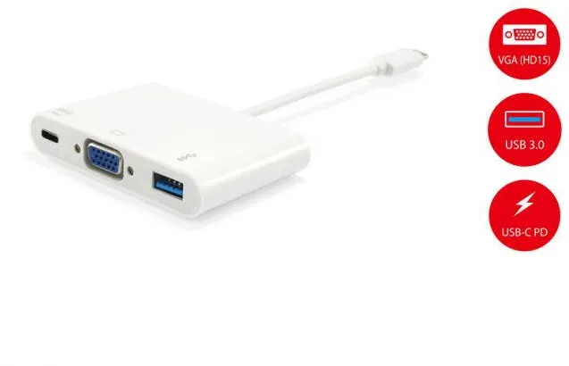 Docking Station EQUIP USB-C->VGA,USB3.0,60WPD 1920x1080/60Hz   0.15m ws