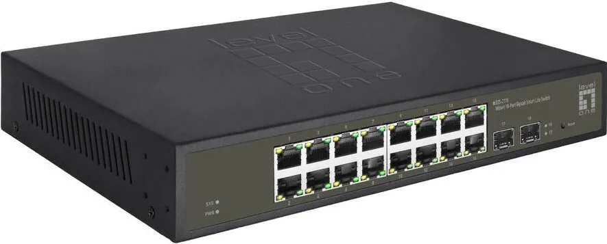 Switch Level One 16x GE GES-2118      2xGSFP 19" Hilbert